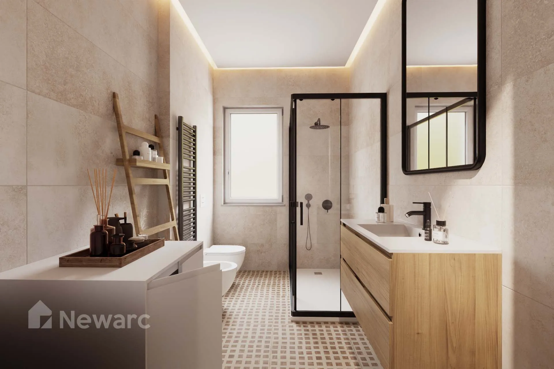 Bagno principale - progetto Newarc